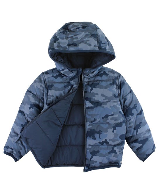 Navy Camo Puffer Jacket